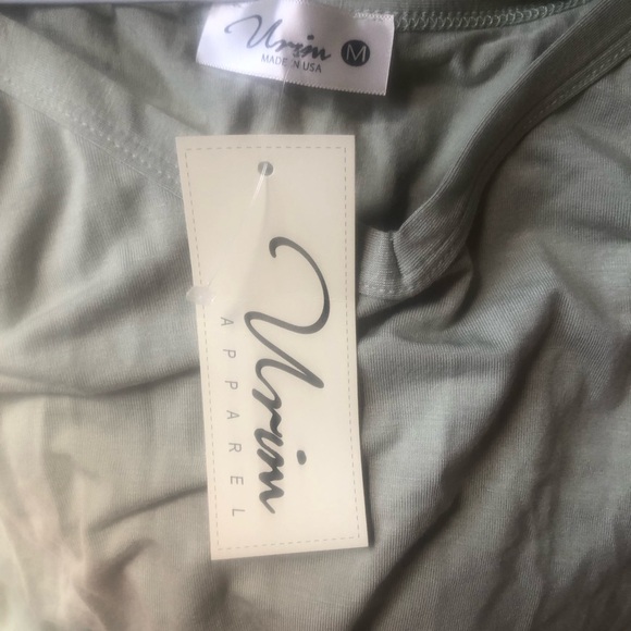 ❤️NWT Urim Asymmetrical Maxi Dress Light Green Size M - Picture 5 of 7